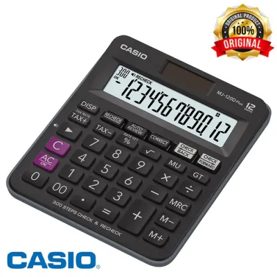 Casio Desktop MJ-120D Plus - Casio kalkulator original MJ 100D PLUS - 10 digit-Kalkulator Meja Office check correct MJ 120D Plus