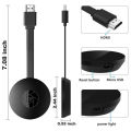 New G2 WIFI เครื่องฉายหน้าจอแบบไร้สาย HDMI สำหรับโทรศัพท์มือถือ เชื่อมต่อกับทีวีโปรเจคเตอร์ โปรเจ็กเตอร์ Android/IOS Chromecast สาย USB ง่ายต่อการพกพา. 