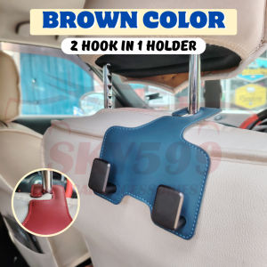Car Seat Headrest 2in1 Hook Multifunction Storage Organizer Hanger Universal Seat Back Hooks For Handbag Leather quality