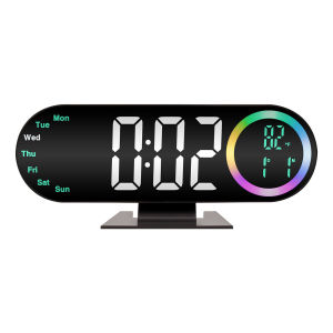Digital LED Desk Clock with USB Power Large Screen Modern Alarm Clock for Adults Teens Kids Seniors