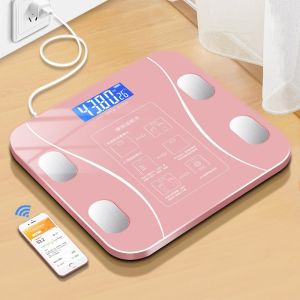 JE.ID Timbangan Digital Timbangan Elektrik Digital Timbangan Berat Badan Digital Timbangan Badan Fat Monitor Digital Scale With Bluetooth App Smart Scale