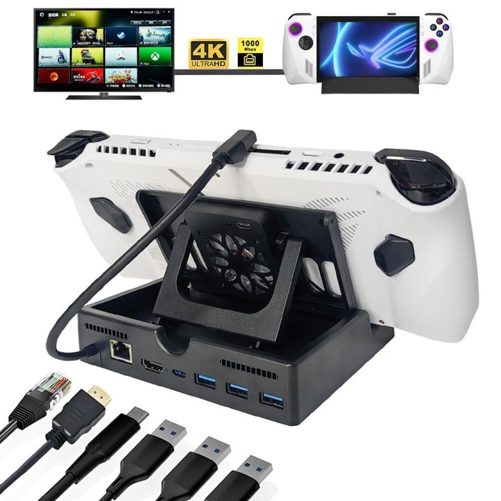 4K HDMI Docking Station Stands for Asus ROG ALLY & Rog Ally X Dock Base ...