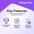 Kaspersky Plus 1 Device - 1 Year (License Key Only) NEW 2023. 