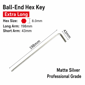 SQMETR 1Pcs 15-10mm Bộ chìa khóa lục giác Allen mở rộng 20cm Thép CR-V Cờ lê lục giác hệ mét Hình chữ L Cờ lê lục giác chữ L để sửa chữa và bảo trì
