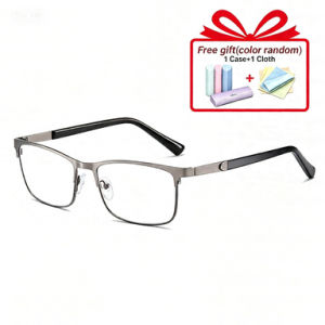 【Free Case】Anti Radiation Photochromic Eyeglass for Woman and Man 0~400 Myopia Graded Glasses Business Graded Glasses for Nearsighted