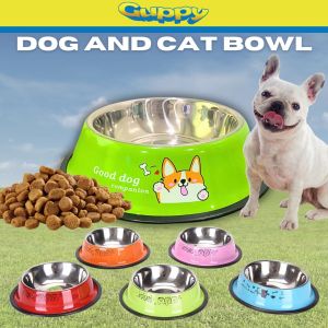 Stainless Colorful Dog and Cat Bowl Food and Water Different Sizes 16cm 18cm 22cm 26cm 30cm 34cm