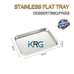Korean Style Food Tray Stainless Steel Tray Rectangle Tray Snack Dessert Plates for BBQ Dining Shop Home Party
