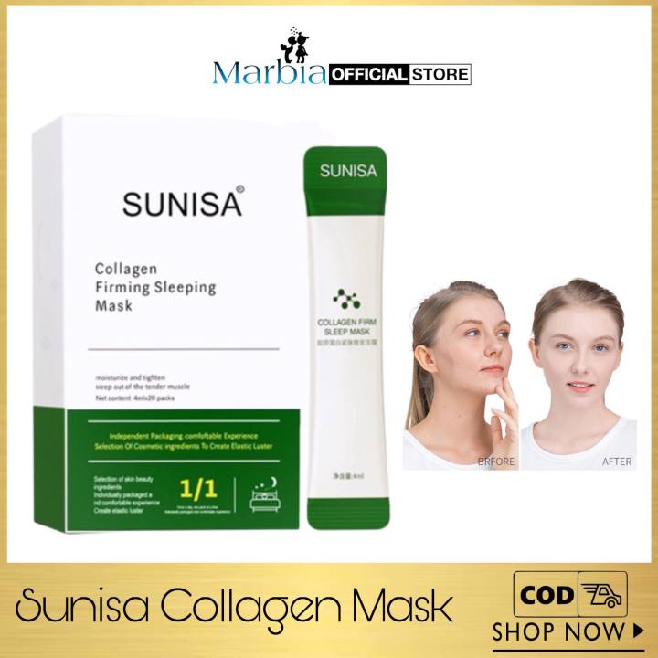 ORIGINAL [20PCS/BOX] Sunisa Collagen Firming Sleeping Mask Jelly Sleeping Mask Antiaging anti