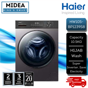 Haier 10kg / 10.5kg Inverter Front Load Washing Machine HWM100-FD10829 / HW105-BP1239S8 Washer Mesin Basuh