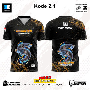 Baju Mancing ikan Toman Gabus Sneakhead Jersey pancing Full Printing Custom Terbaru Kode 2.1