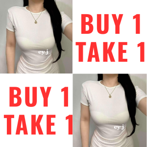 BUY 1 TAKE 1 (2PCS) Luwisa Cre Neck Basic Knitted Top For Women Comfortable Womenswear Casual