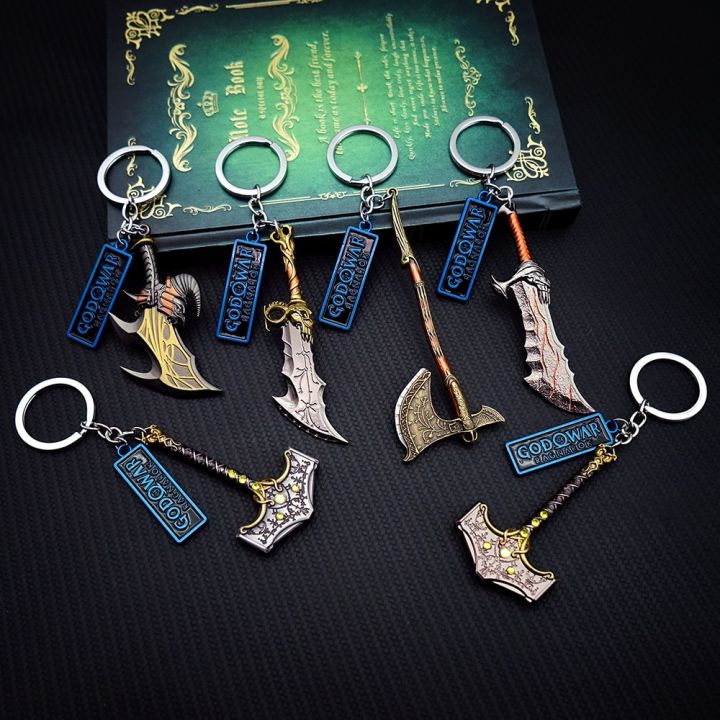 Game God of War Ragnarok Keychain Weapons Hammer Mjolnir