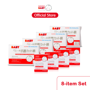 Suzuran Baby 8-Pack Starter Absorbent Cotton Bundle