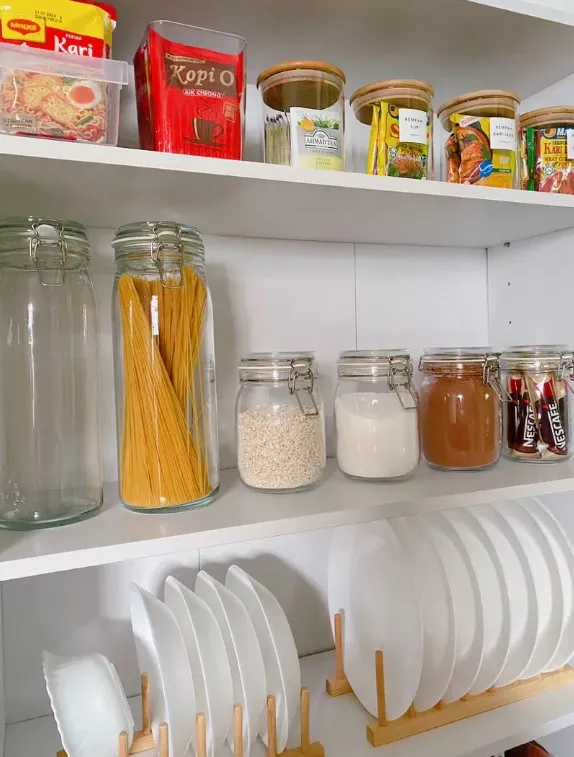 IKEA Multifunction Tall Airtight Clear Glass Jar with Lid Pasta Jar Spice  Jar Cookies Container Biscuit Jar Food Storage Box 2L