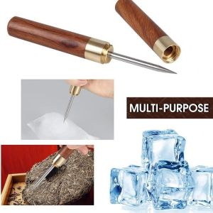 Stainless Steel Ice Pick with Wooden Handle Sheath with Wooden Handle Kitchen Tool  for Kitchen Bar