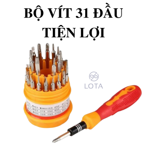 BỘ VÍT TRÒN 31 ĐẦU ĐA NĂNG tua vít tiện lợi tô vít nhiều đầu vích đủ đầu trọn bộ đồ nghề cho thợ tuốc nơ vít xịn giá rẻ cao cấp tiện lợi đồ vặn ốc 31 món đồ nghề sửa chữa điện thoại máy móc LOTA SHOP