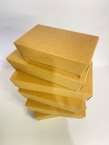 BOX KERTAS MAKANAN FOOD GRADE LUNCH BOX PAPER KRAFT COKLAT LAMINASI Box Brownies Lebaran