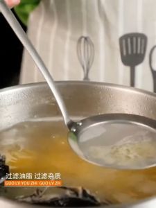 304 Stainless Steel Scoop Mesh Skimmer Flour Colander Sifter Household Kitchen Long Handle Oil-Frying Filter Strainer