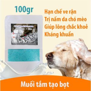 Muối tắm tạo bọt cho chó mèo 100gr