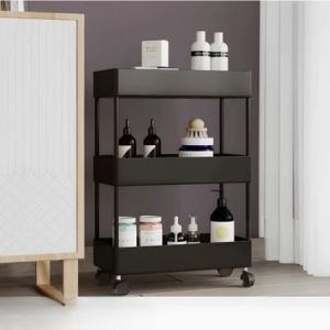 PXTON - Rak Serbaguna Buku Portable / Rak susun / Rak Bumbu Dapur / Rak Sudut Tempat Penyimpanan / Troli / Trolley  / stand hanger / COD Rak Persegi Dapur Plastik 4 Susun | Rak Yeye Serbaguna Dengan Roda / Rak yoyo / lemari /stand hanger / Rak kosmetik