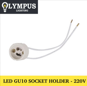 LED GU10 GX10 Lamp holder Wire Socket Connector 220V for Halogen Ceramic Light Bulb