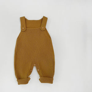 Newborn jumpsuit stylish spring romper for boys and girls knitted overalls autumn casual romper for babies