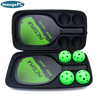 MaxgePC Sport กระเป๋าใบพาย pickleball สำหรับ2 paddles และ4 balls เคสซิปที่ปลอดภัยพร้อมสายคล้องไหล่สำหรับผู้ชายผู้หญิงสำหรับฝึกซ้อมและแข่งขัน
