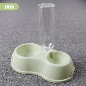 Pet Cat Bowl with Bottle Dog Bowl 2 in 1 Food Bowl Drinking Bottle Set Puppy Kitty Food Bowls Feeder