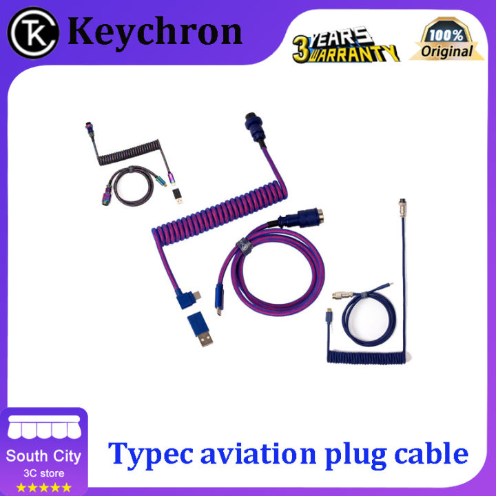 Keychron keyboard plug-in cable spiral Typec data spring cable ...