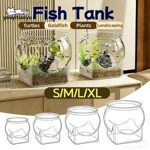 YOUYITIAOYU Fish Bowl Transparent Aquarium Round Fish Bowl Fish Tank Ecological Aquarium Decorative Goldfish Tank