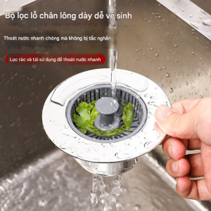 Bộ Lọc Rác Bồn Rửa BátNút Chặn Thoát NướcKhay Giỏ Lọc 3 In 1 Ngăn Mùi Hôi-CA666