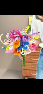 FUZZY WIRE 100pcs 8mm High-Density Cleaners Chenille Twisted Sticks DIY Handicraft Materials