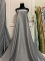Kain Satin Velvet Premium Warna Silver Bahan Seragaman Bahan Furing Bisa Untuk Foto Backdrop Background Foto Produk. 