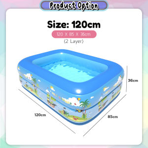 [Little B House] Inflatable Giant Family Pool Rectangular Swimming Pool Outdoor Family 游泳池 Kolam Renang - SwimmingPool