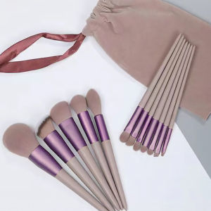Portable Makeup Brush 13 Pcs Premium Beauty Tool Comes With Storage Bag Makeup Brush Natural Fiber Bristles Cosmetic Brushes
