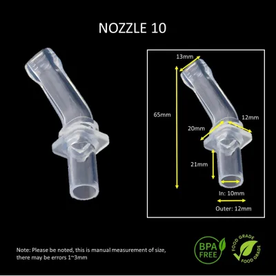 Straw Replacement Nozzle for Drinking Bottle BPA Free Non Toxic Soft Silicone Nozzle Straw Gantian Untuk Botol Minuman Anak