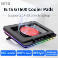 Original IETS GT600 Powerful Turbo-Fan RGB Laptop Cooling Pad gaming laptop cooling for 14-19.3 inch Laptop Cooler. 