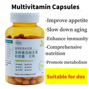 pet Fish Oil Capsules OMEGA-3 Rich In DHA And EPA Relieve Stress Strengthen Brain Improve