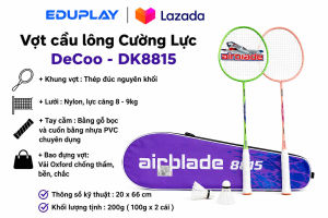 Bộ Vợt Cầu Lông Cường Lực DECOO Chính Hãng (2 Vợt)-DK8815 Cặp Vợt Cầu Lông Tốt Nhẹ Dây Căng Trợ Lực
