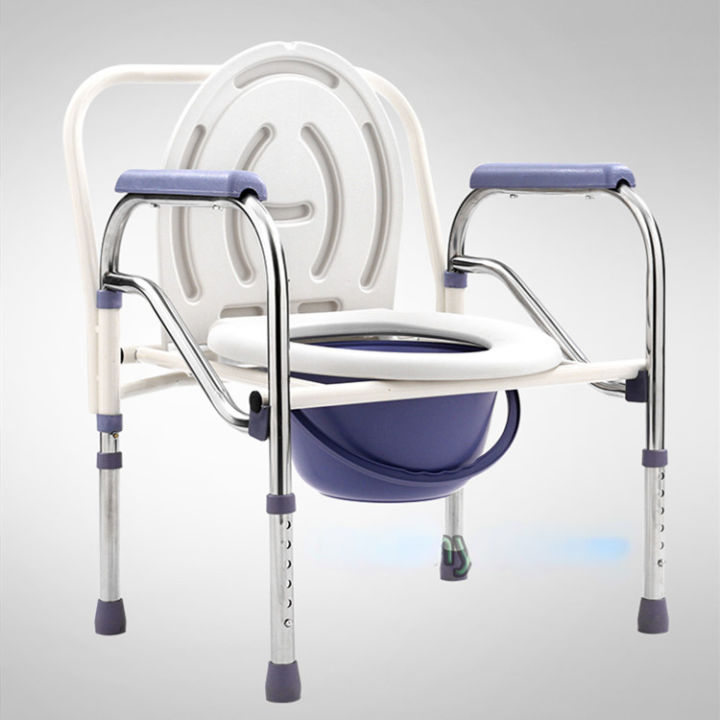 Siam bedpan Folding Bedside Commode ChairStainless Steel Elderly