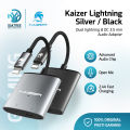 Kaizer Splitter iPhone Lightning to Jack 3.5mm Audio Jack Splitter Audio Open Mic. 