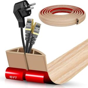 Floor Wire Cover Flexible Cut To Length Cord Concealer For Home Office Flame Retardant PVC Cable Management Channel