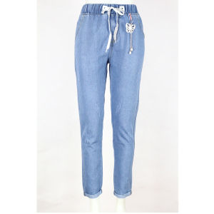 ส่งไว กางเกงยีนส์ของใหม่ มาจากโรงงาน ทรงขาเต่อ กระเป๋า 2 ข้าง รุ่น 14#