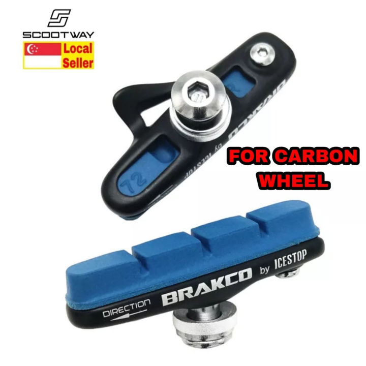 Brompton-Carbon Fiber Wheel Brake Shoes Replaceable for Bike