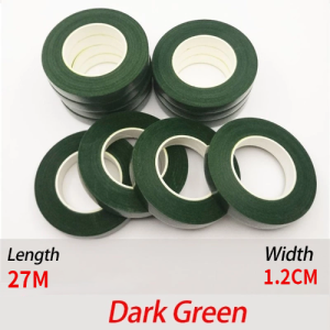 Green Flower Tape Diy Waterproof Flower Shop Elastic Tape Self Stick Green Paper Type Tape