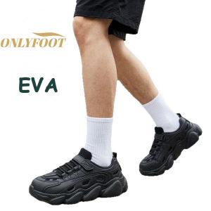 Onlyfoot Mens Casual Sandals Thick Sole Anti-slip Dad Shoes Adjustable Velcro Breathable Outdoor Sandals Lightweight Waterproof Beach Footwear for Men and women Summer