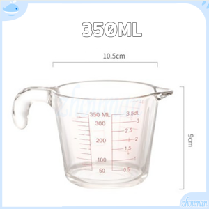 แก้วตวง ถ้วยตวงแก้ว ถ้วยตวง แก้วชงกาแฟ Measuring Glass 350 ml แก้วตวงพิมพ์สเกล ทำจากแก้วอย่างหนา ทนความร้อนสูง ทนทาน