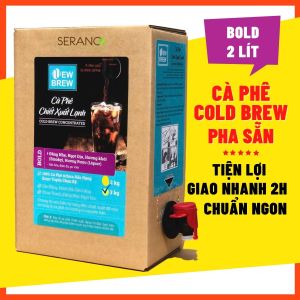 Cà phê cold brew coffee ủ lạnh New Brew dòng Bold 2 lít cafe pha sẵn uống liền đóng hộp túi vô trùng cà phê giảm cân