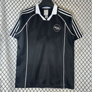 AE three-leaf black lotus casual short-sleeve football jersey Football uniform jersey