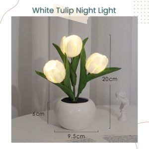 Mothers Day LED Tulip Bouquet Cute Atmosphere Night Light for Valentine Gift Mothers Day Birthday Gift